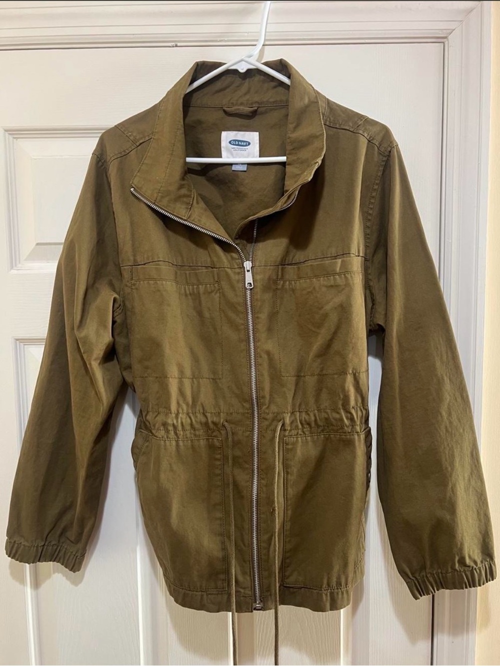 Old Navy Olive Green Drawstring Waist Jacket